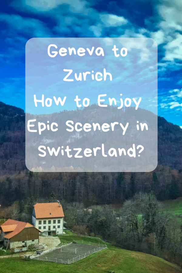 The train journey from Geneva to Zurich offers visitors the opportunity to experience a little bit of everything that Switzerland has to offer and it’s a route that you can easily enjoy in only 24 hours! #Geneva #Zurich #train #landscape